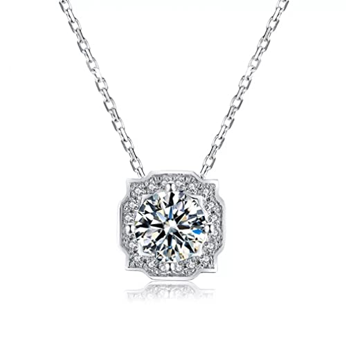 QTYQWC 1 Karat Moissanit Brauthänger Halskette 100% Hochzeit feiner Schmuck QTYQWC 1 Karat Moissanit Brauthänger Halskette 100% Hochzeit feiner Schmuck von QTYQWC