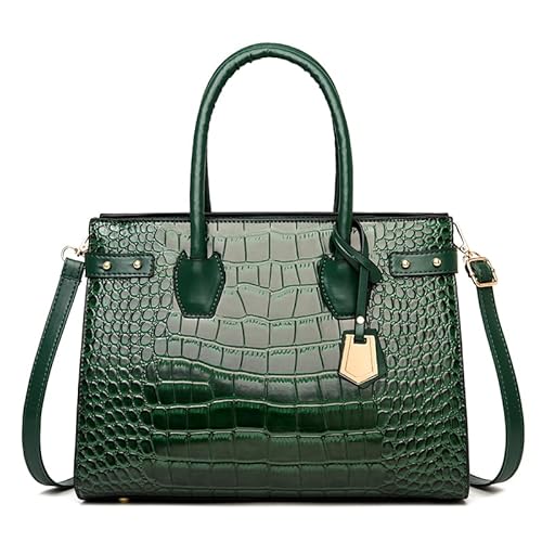 QTYQWC 3PCS -Geldbörsen und Handtaschen Muster Ladies Tasche Tasche PU Leder Top Griff Satchel Crossbody Tasche für Frauen Arbeitsreisen von QTYQWC