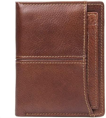 QTYQWC Brieftasche Anti-Diebstahl-Geldbörse Herren-Business-Geldbörse Kurzer Reißverschluss Multi-Card-Geldbörse (Farbe: E, Größe: 10 * 12 cm) von QTYQWC
