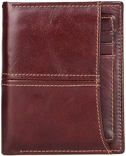 QTYQWC Brieftasche Anti-Diebstahl-Geldbörse Herren-Business-Geldbörse Kurzer Reißverschluss Multi-Card-Geldbörse (Farbe: E, Größe: 10 * 12 cm) von QTYQWC