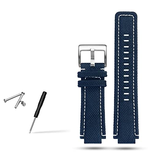 QTYQWC Canvas Watchband-Männer geeignet für Timex Compass T2N720 T2N721 T2N739 Nylon Watch Band 24x16mm (Farbe: 10mm Goldverschluss, Größe: 24-16 mm) von QTYQWC