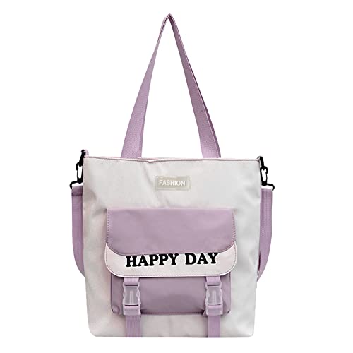 QTYQWC Cases & Sleeves Student Student Umhängetasche Outdoor Freizeit Campus Handtasche Jugend Mode einfache süße Umhängetaschen Herren Brieftaschen blockieren Laptop -Tasche für Frauen von QTYQWC