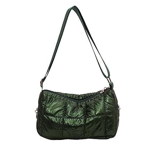 QTYQWC Frauen Umhängetaschen Schachbrett gesteppte Unterarmtasche Mode lässig Elegante Nyloninnen weibliche Handtaschen von QTYQWC