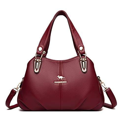 QTYQWC Ladies Pu Leder Weicher Schulter -Designer Messenger Bag Elegante Mädchen Handtasche große Kapazität Frauenbeutel von QTYQWC