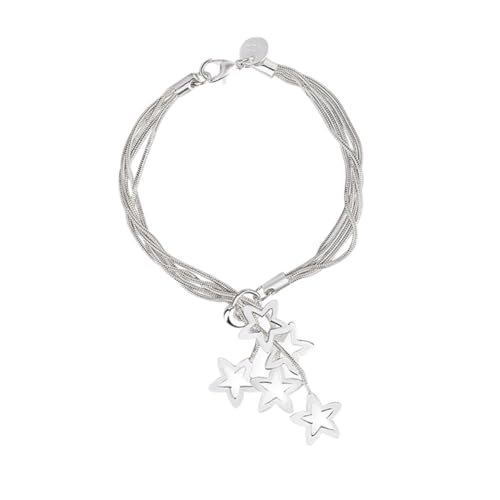 QTYQWC Mädchen juwelry Fünf Leitungsketten Star Inspirierende Beziehung Armband Studenten Paar von QTYQWC