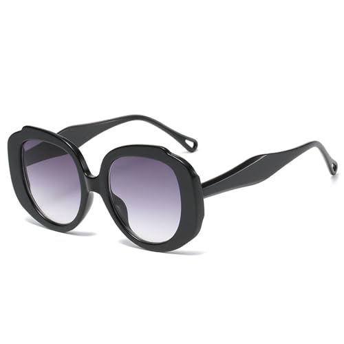 QTYQWC Ovale Damen-Sonnenbrille, Übergröße, Bonbonfarben, modischer Farbverlauf, UV400, Brillenrahmen, Damen-Sonnenbrillen, Schwarz , Einheitsgröße QTYQWC Ovale Damen-Sonnenbrille, Übergröße, Bonbonfarben, modischer Farbverlauf, UV400, Brillenrahmen, Damen-Sonnenbrillen, Schwarz , Einheitsgröße von QTYQWC