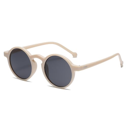 QTYQWC Retro-Sonnenbrille für Damen und Herren, Dunkelgrün, UV400, Beige Grau, Einheitsgröße QTYQWC Retro-Sonnenbrille für Damen und Herren, Dunkelgrün, UV400, Beige Grau, Einheitsgröße von QTYQWC