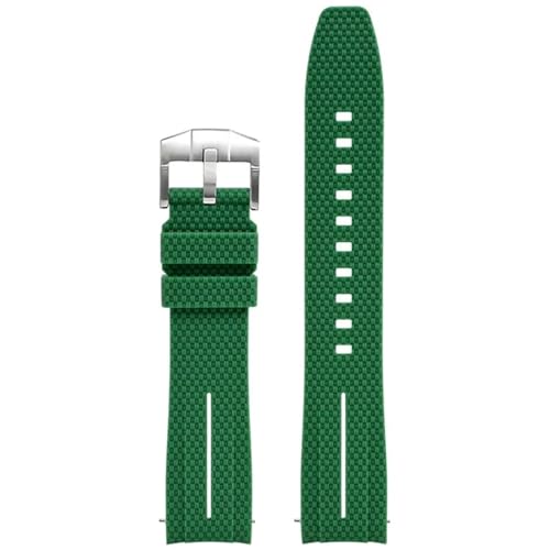 QTYQWC Universelle 20mm Uhrengurt Männer Frauen Gummi Schnellveröffentlichung Watch Band gebogene Ende Watchbänder von QTYQWC