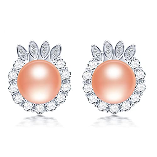 Sonnenblume Zirkonohrohrringe feinen Schmuck Fantastropon 100% echte Süßwasserperlenohrringe für Frauen von QTYQWC