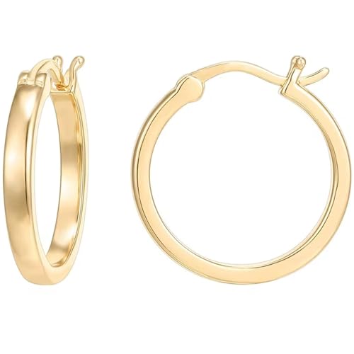 QUADRI – Damen Ohrringe Gold Creolen – Geschenk für Frau Freundin Geburtstag - Hergestellt in Italien – Inklusive Geschenkbox von QUADRI