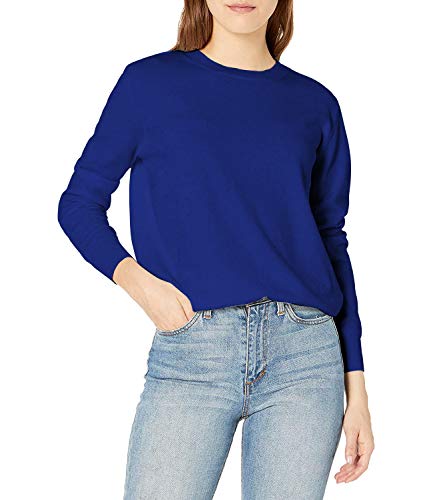 QUALFORT Damenpullover, weich, leicht, Strickpullover, A-royal blau, X-Groß von QUALFORT
