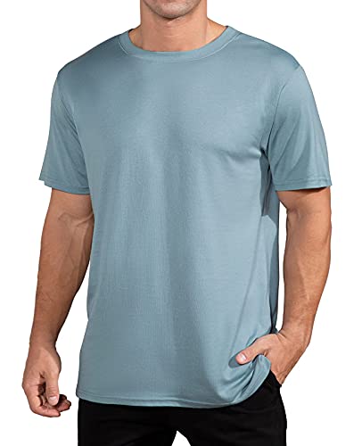 QUALFORT Herren Bambus T-Shirts Rundhals Unterhemd - - XX-Large von QUALFORT