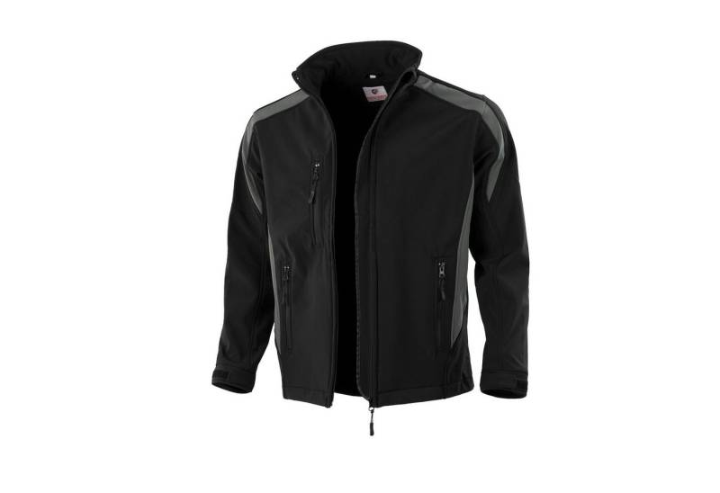 Qualitex Workwear Softshelljacke wasserabweisende Outdoor-Arbeitsjacke - atmungsaktive Übergangsjacke (1-St) mit 6 Taschen - Blickdicht - Strapazierfähig - Wärmend - Waschbar von Qualitex Workwear