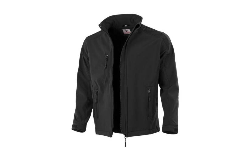 Qualitex Workwear Softshelljacke wasserabweisende Outdoor-Arbeitsjacke - atmungsaktive Übergangsjacke (1-St) mit 6 Taschen - Blickdicht - Strapazierfähig - Wärmend - Waschbar von Qualitex Workwear
