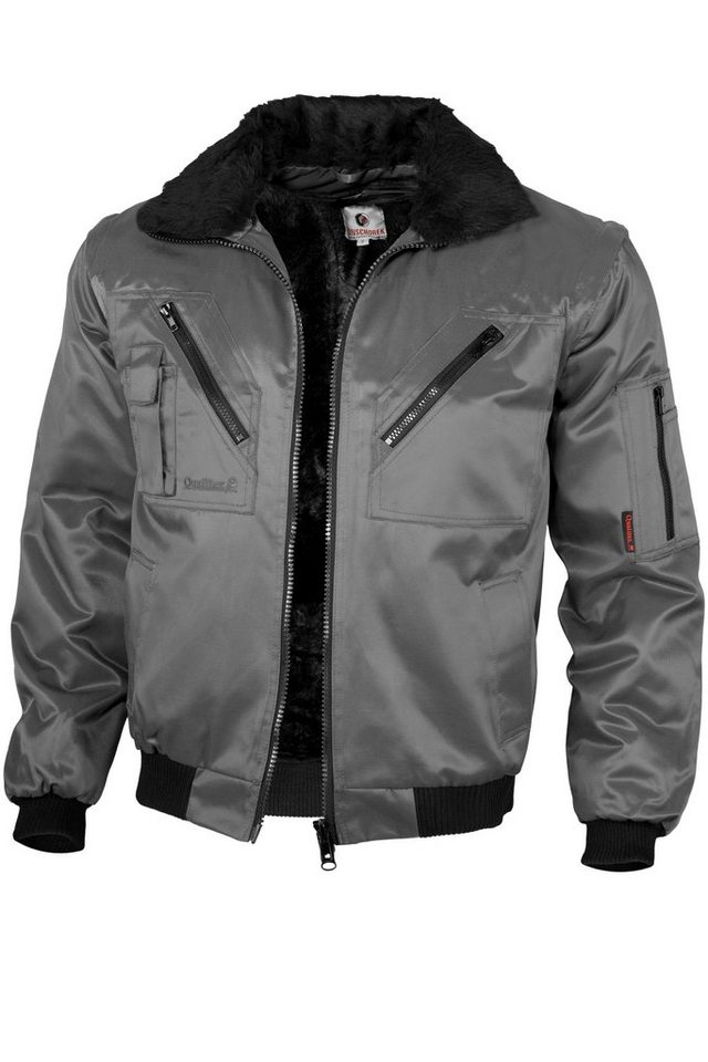 Qualitex Workwear Pilotenjacke Qualitex 4in1 Pilotenjacke einfarbig Winterjacke von Qualitex Workwear