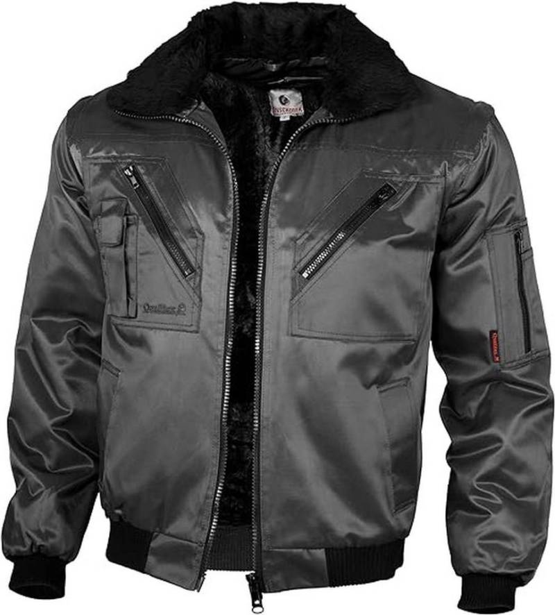 Qualitex Workwear Pilotenjacke Qualitex 4in1 Pilotenjacke einfarbig Winterjacke von Qualitex Workwear