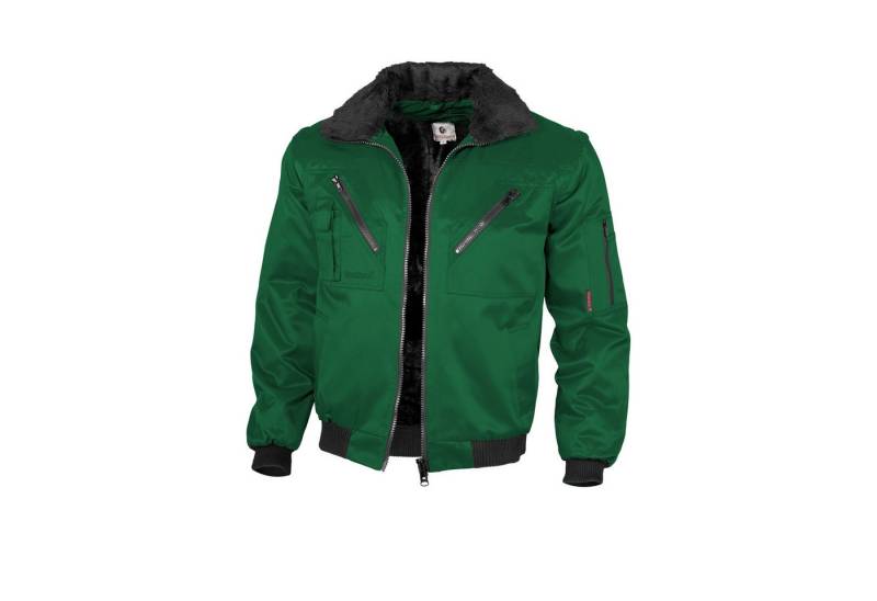 Qualitex Workwear Pilotenjacke Pilotenjacke einfarbig grün, Gr. XL von Qualitex Workwear
