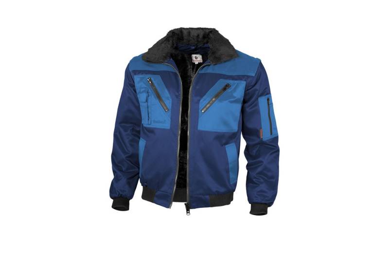 Qualitex Workwear Pilotenjacke Pilotenjacke zweifarbig marine/royal, Gr. XXL von Qualitex Workwear