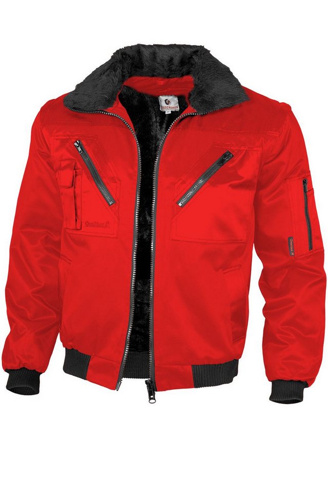 Qualitex Workwear Pilotenjacke klassische 4-in-1 Arbeitsjacke aus Mischgewebe - ideale Übergangsjacke (1-St) mit 7 Taschen - Blickdicht - Strapazierfähig - Wärmend - Waschbar von Qualitex Workwear