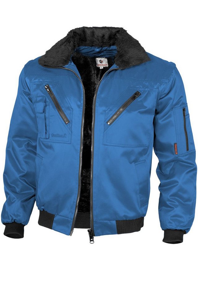 Qualitex Workwear Pilotenjacke klassische 4-in-1 Arbeitsjacke aus Mischgewebe - ideale Übergangsjacke (1-St) mit 7 Taschen - Blickdicht - Strapazierfähig - Wärmend - Waschbar von Qualitex Workwear