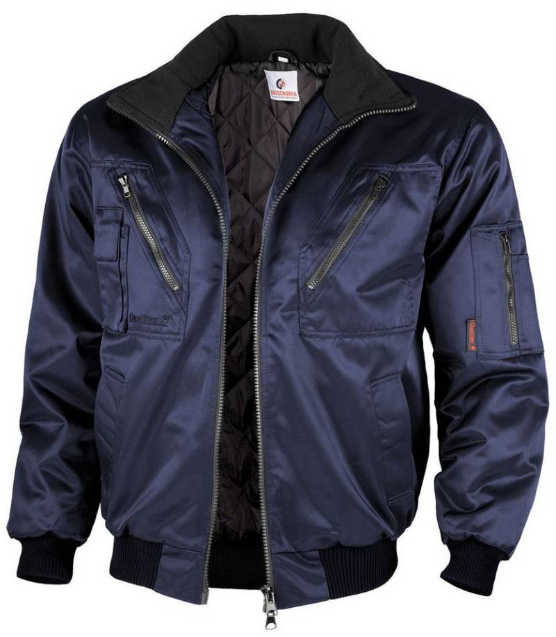 Qualitex Workwear Pilotenjacke wetterfeste Arbeitsjacke mit festem Steppfutter - ideal Übergangsjacke (1-St) mit 7 Taschen - Winddicht - Strapazierfähig - Wärmend - Waschbar von Qualitex Workwear
