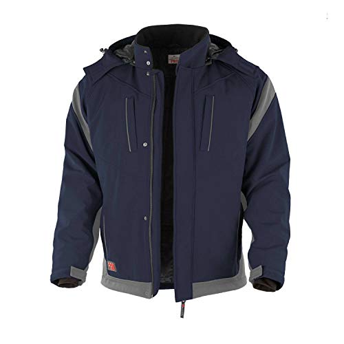 QUALITEX HIGH QUALITY WORKWEAR Softshelljacke PRO Winter marine/grau Gr. L von QUALITEX HIGH QUALITY WORKWEAR