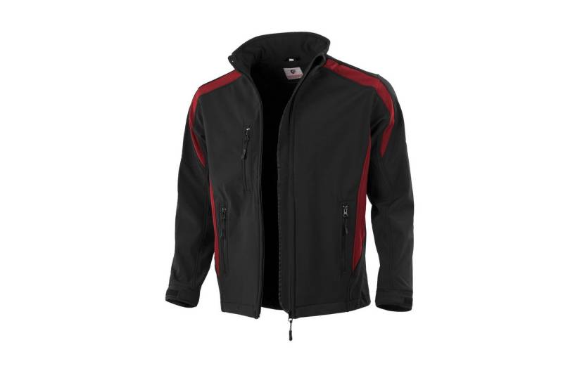 Qualitex Workwear Softshelljacke Softshelljacke schwarz/rot, Gr. 3XL von Qualitex Workwear