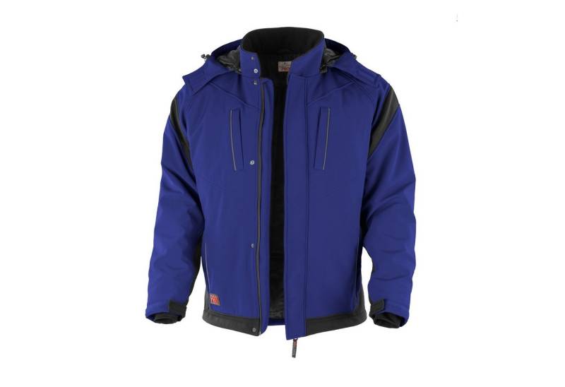 Qualitex Workwear Softshelljacke wetterfeste Winterjacke - wasserabweisende Outdoorjacke mit Kapuze (1-St) mit 6 Taschen - Blickdicht - Strapazierfähig - Wärmend - Waschbar von Qualitex Workwear
