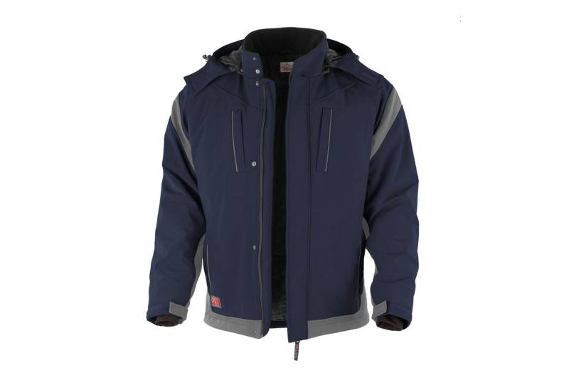 Qualitex Workwear Winterjacke Softshelljacke "PRO" marine/grau, Gr. M von Qualitex Workwear