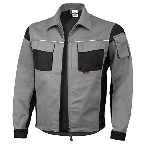 Qualitex Arbeitsjacke Professionell Pro MG 245 – mehrere Farbe Gr. Large, grau / schwarz von QUALITEX HIGH QUALITY WORKWEAR