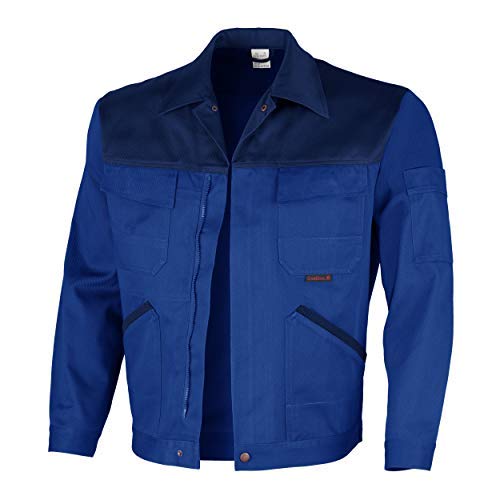 Qualitex Image-Bundjacke mit Reißverschluss Mischgewebe 65% Baumwolle 35% Polyester Kornblau-dunkelblau 3103/40RV in Größe 54 von QUALITEX HIGH QUALITY WORKWEAR