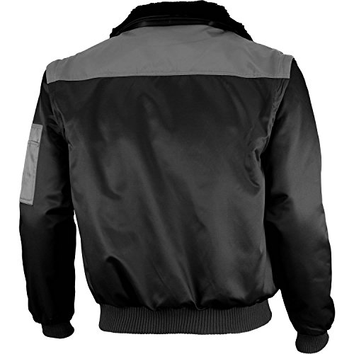 Qualitex - Pilotenjacke 4 in 1, Schwarz/Grau, L von QUALITEX HIGH QUALITY WORKWEAR