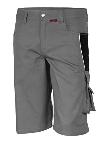 Qualitex - Shorts PRO MG 245, GRAU/SCHWARZ, 48 von QUALITEX HIGH QUALITY WORKWEAR