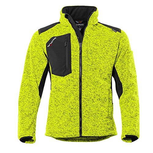 Qualitex Strick-Fleecejacke Unisex kiwi/meliert Größe: XXL; gefütterte, wärmende Workwear Winterjacke für Herren und Damen; warme Arbeitsjacke von QUALITEX HIGH QUALITY WORKWEAR