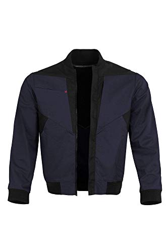 Qualitex X-Serie Unisex Blousonjacke in Marine/schwarz Größe 2XL, Arbeitsjacke für Herren und Damen, Schutzkleidung Arbeitsmantel mit vielen Taschen von QUALITEX HIGH QUALITY WORKWEAR