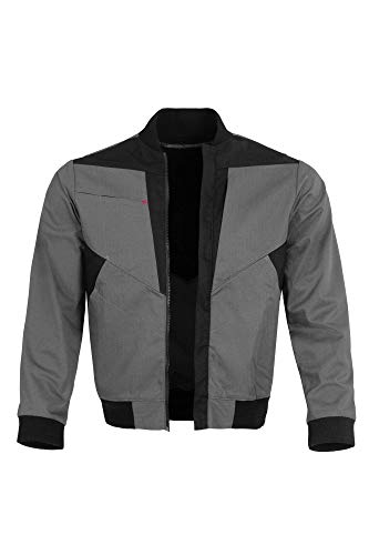 Qualitex X-Serie Unisex Blousonjacke in grau/schwarz Größe L, Arbeitsjacke für Herren und Damen, Schutzkleidung Arbeitsmantel mit vielen Taschen von QUALITEX HIGH QUALITY WORKWEAR