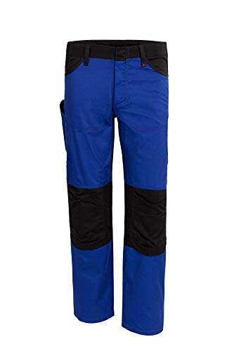 Qualitex X-Serie Unisex Bundhose in Kornblau/schwarz Größe 42, Lange Arbeitshose für Herren und Damen, Cargohose mit vielen Taschen von QUALITEX HIGH QUALITY WORKWEAR