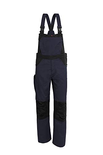 Qualitex X-Serie Unisex Latzhose in Marine/schwarz Größe 44, Lange Arbeitshose für Herren und Damen, Cargohose mit vielen Taschen von QUALITEX HIGH QUALITY WORKWEAR