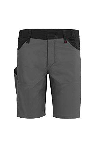 Qualitex X-Serie Unisex Shorts in grau/schwarz Größe 66, Kurze Arbeitshose für Herren und Damen, Arbeits-Bermuda mit vielen Werkzeugtaschen von QUALITEX HIGH QUALITY WORKWEAR