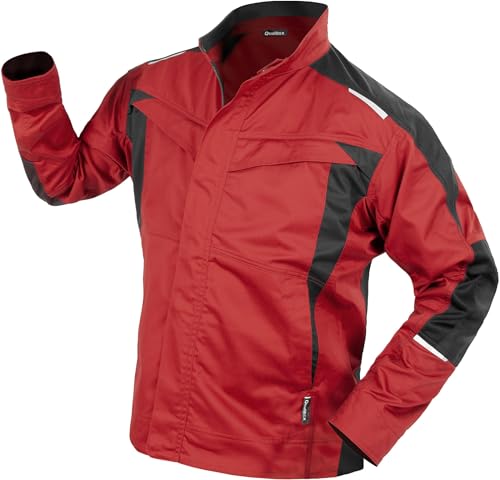 Qualitex iND Arbeitsjacke Unisex Herren Damen Farbe Rot/Dunkelgrau Größe 4XL von QUALITEX HIGH QUALITY WORKWEAR
