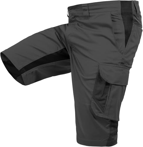 Qualitex iND Arbeitsshorts Unisex Herren Farbe Dunkelgrau Größe 48 von QUALITEX HIGH QUALITY WORKWEAR