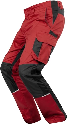Qualitex iND Bundhose Unisex Herren Farbe Rot/Dunkelgrau Größe 58 von QUALITEX HIGH QUALITY WORKWEAR