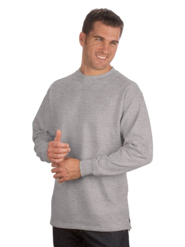 QUALITYSHIRTS Basic Sweatshirt, Gr. L, Silber von QUALITYSHIRTS