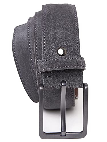 QUAMOD Wildleder Gürtel Damen Herren Hochwertiger Velours Ledergürtel Unisex 4 cm (40 mm) breit, Velourleder gürtel mit Geschenk-Box umweltfreundliche und faire Produktion von QUAMOD