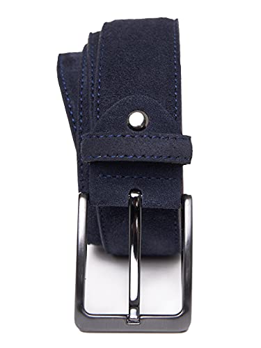 QUAMOD Wildleder Gürtel Damen Herren Hochwertiger Velours Ledergürtel Unisex 4 cm (40 mm) breit, Velourleder gürtel mit Geschenk-Box umweltfreundliche und faire Produktion von QUAMOD