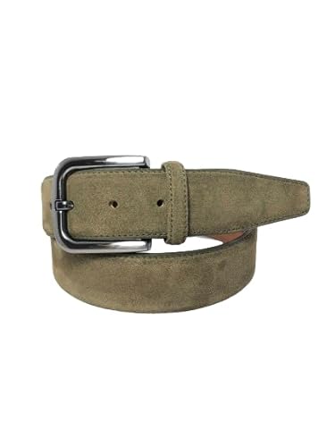 QUAMOD Wildleder Gürtel Damen Herren Hochwertiger Velours Ledergürtel Unisex 4 cm (40 mm) breit, Velourleder Gürtel mit Geschenk-Box von QUAMOD