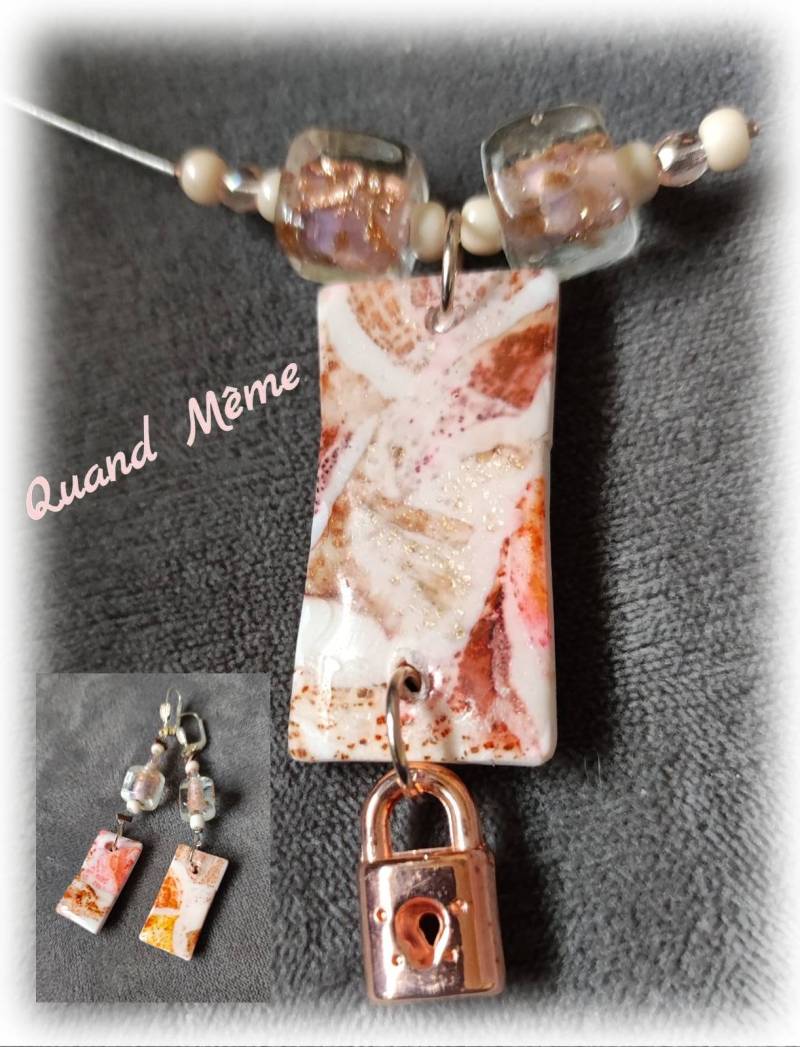 Adornment Damen-Halskette Aus Polymer-Ton Mit Rechteckigem Verschluss von QUANDMEMEBoutique