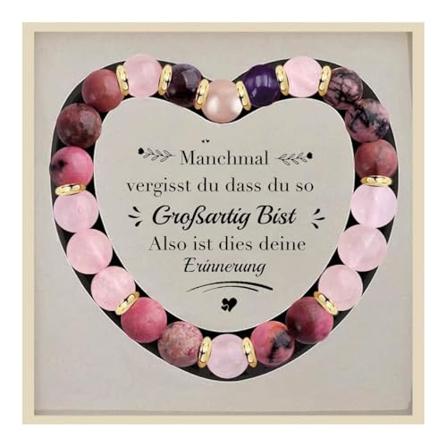 QUANMAITONG Geburtstagsgeschenk Kleine Geschenke Für Frauen Armband Damen Geschenk Frau，Teenager Mädchen Geschenke Edelstein Armband Für Mutter Beste Freundin Tochter Schwester von QUANMAITONG