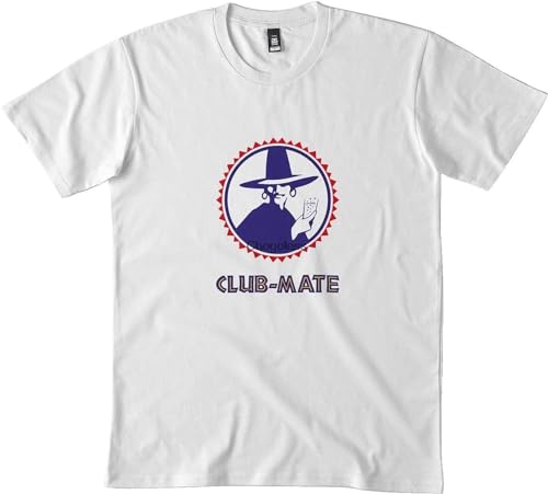 Club Mate DMN T-Shirt bl Black Top Men White L von QUANYAN