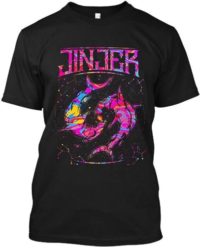 NWT Jinjer Shark Ukraine Progressive Metal Band Rock Graphic Retro T-Shirt Black XL von QUANYAN